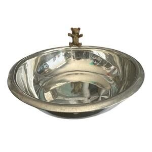 Vintage Child Old Newbury Pewter Bear Bowl